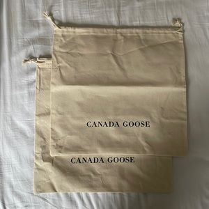CANADA GOOSE, 2X DRAWSTRING POUCH(s) FOR WINTER BOOTS, 17X17.5”